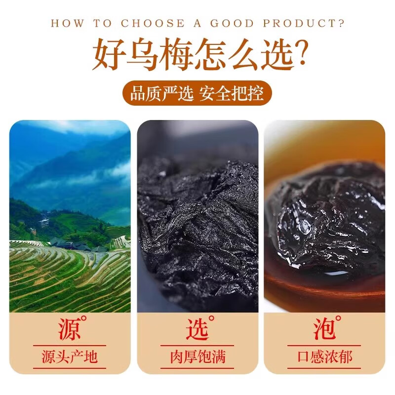 万馥堂乌梅中药材正宗新货烟熏乌梅干黑梅500g克酸梅汤原料商用泡水泡茶 【实惠袋装】乌梅+黑豆+黄豆+绿豆各500g