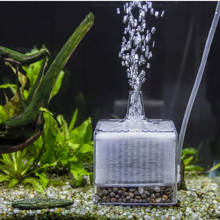 HASE瀚森家用鱼缸气动过滤器生化反气举水妖精小水族箱净化神器 浪漫水妖精泡泡器【标配无气泵气管】