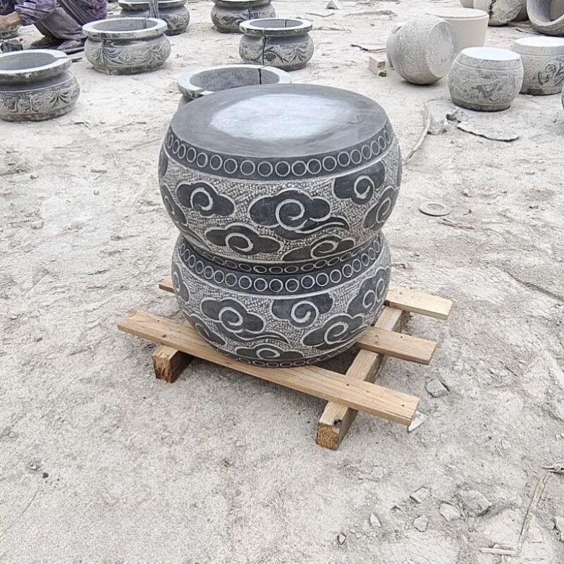 奉希青石柱基石花岗岩石墩子麻石石墩石鼓木头底座石头凉亭葡萄架柱墩
