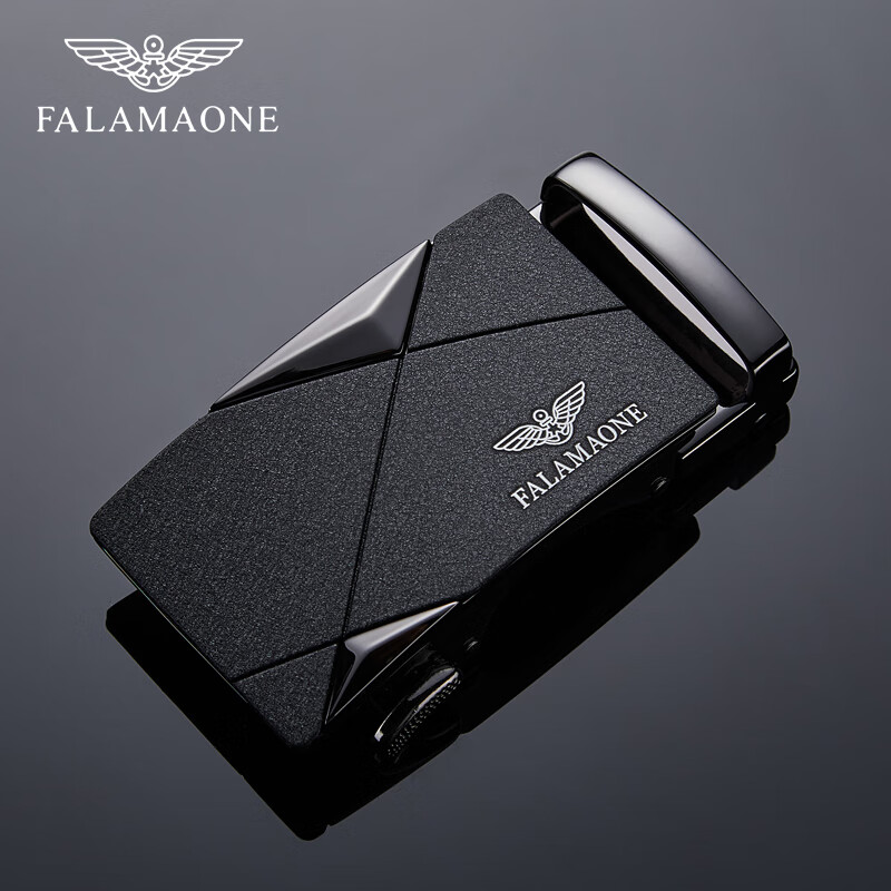 FALAMAONE法莱阿玛尼皮带不带头自动扣腰带扣头皮带头男款扣头 PD824Q枪色/单扣头 3.5cm 宽带身适用-单扣头不含带身