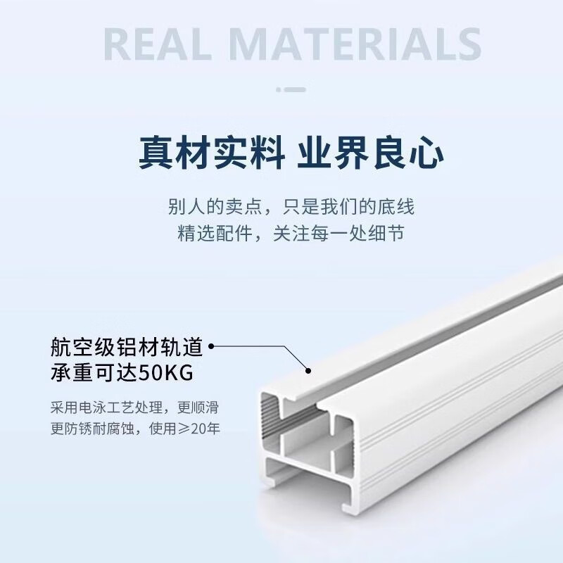 米家电动窗帘智能隐藏式轨道遥控纳米静音电动轨道小米家APP杜亚电机 米家智能电机+4米静音轨+遥控