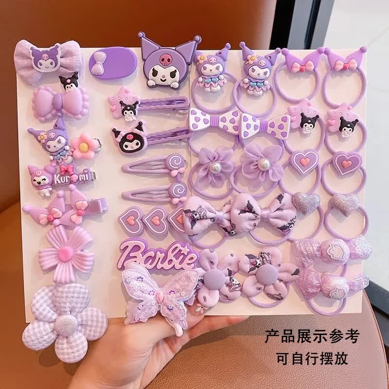 艾杰普（JEPPE）库洛米生日礼物节日儿童发饰首饰套装发夹卡女孩过家家DIY