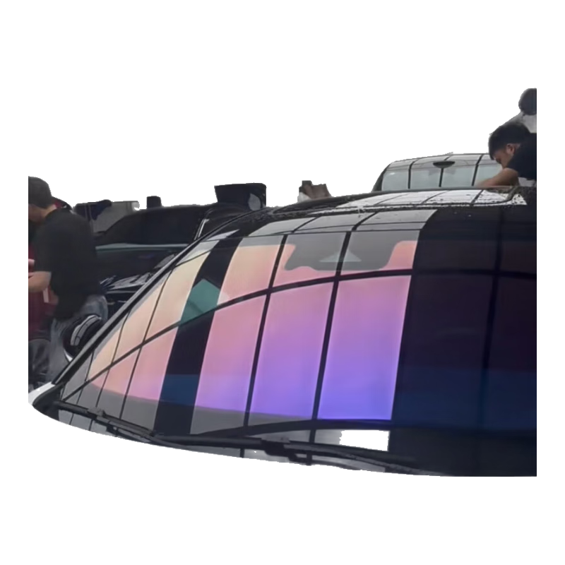 量美（QUANTMAY）創(chuàng  )立炫彩玻璃膜高隔熱膜汽車(chē)膜防曬防爆膜隱私膜變色膜前擋玻璃膜 炫彩帝皇紫【包安裝】 全車(chē)套裝