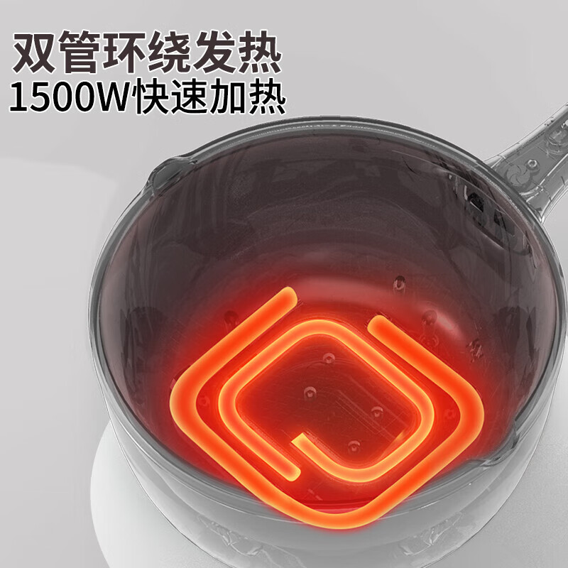 利仁（Liven）电炒锅电煮锅电蒸锅电火锅专用锅3升小电锅电热锅多功能电煮锅蒸煮涮烤一体锅配蒸屉G-89 3L 【0氟钛瓷超耐磨】+三档火