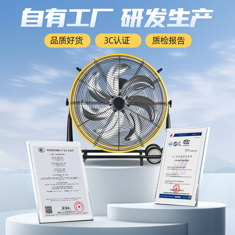 风轻杨专业工业风扇桶扇台扇趴地扇超大风力电风扇工厂机房仓库养殖场大型商用风扇20寸至48寸大尺寸强力 【直流变频飓风级】30寸无极调速3叶