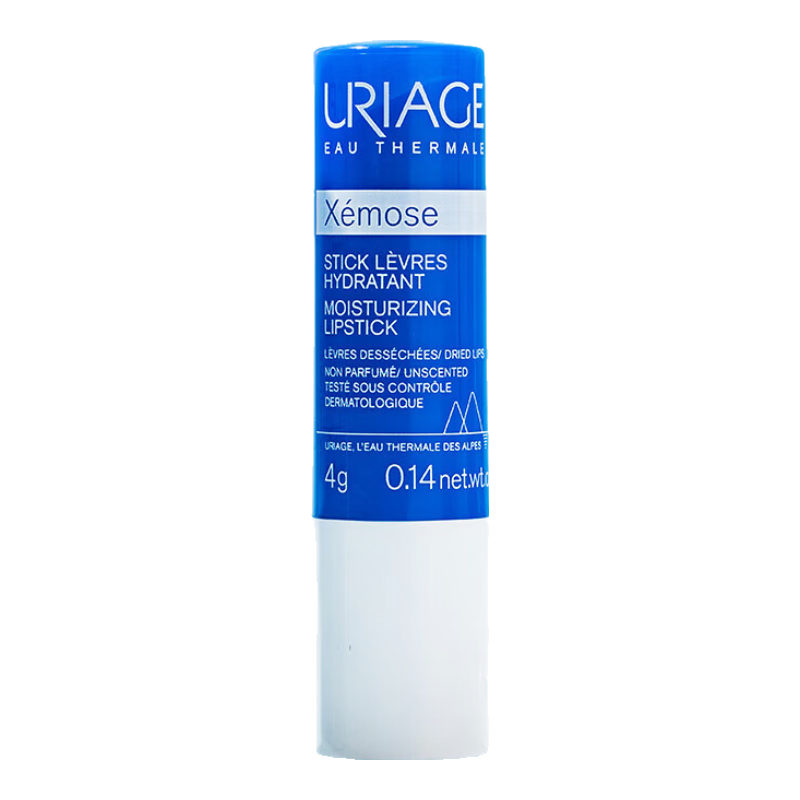 依泉（Uriage）柔潤(rùn)護(hù)唇膏4g保濕滋潤(rùn)男女潤(rùn)唇膏輕薄防干裂唇膜淡化唇紋 藍(lán)唇膏