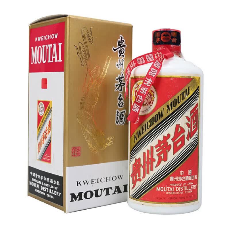 五星茅台酒 53度酱香型白酒 53度 500ml 1瓶 1999年飞天五星随机