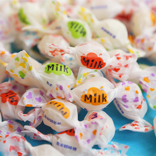 匯福園500g袋裝婚慶喜糖糖果 香濃奶味水果硬糖 奶味硬糖500g
