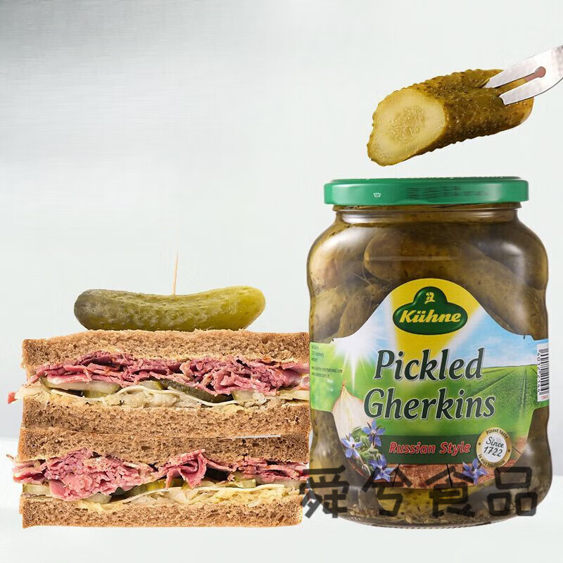 冠利酸黃瓜670漢堡用腌酸黃瓜片即食 【家庭】酸青瓜670g