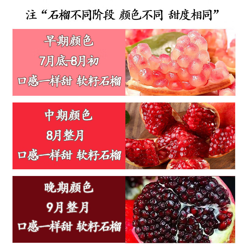 唯亭美正宗软籽石榴突尼斯软籽石榴四川会理红宝石无籽甜石榴水果礼盒 净重4.6斤【爆甜特大果】单果7-8两