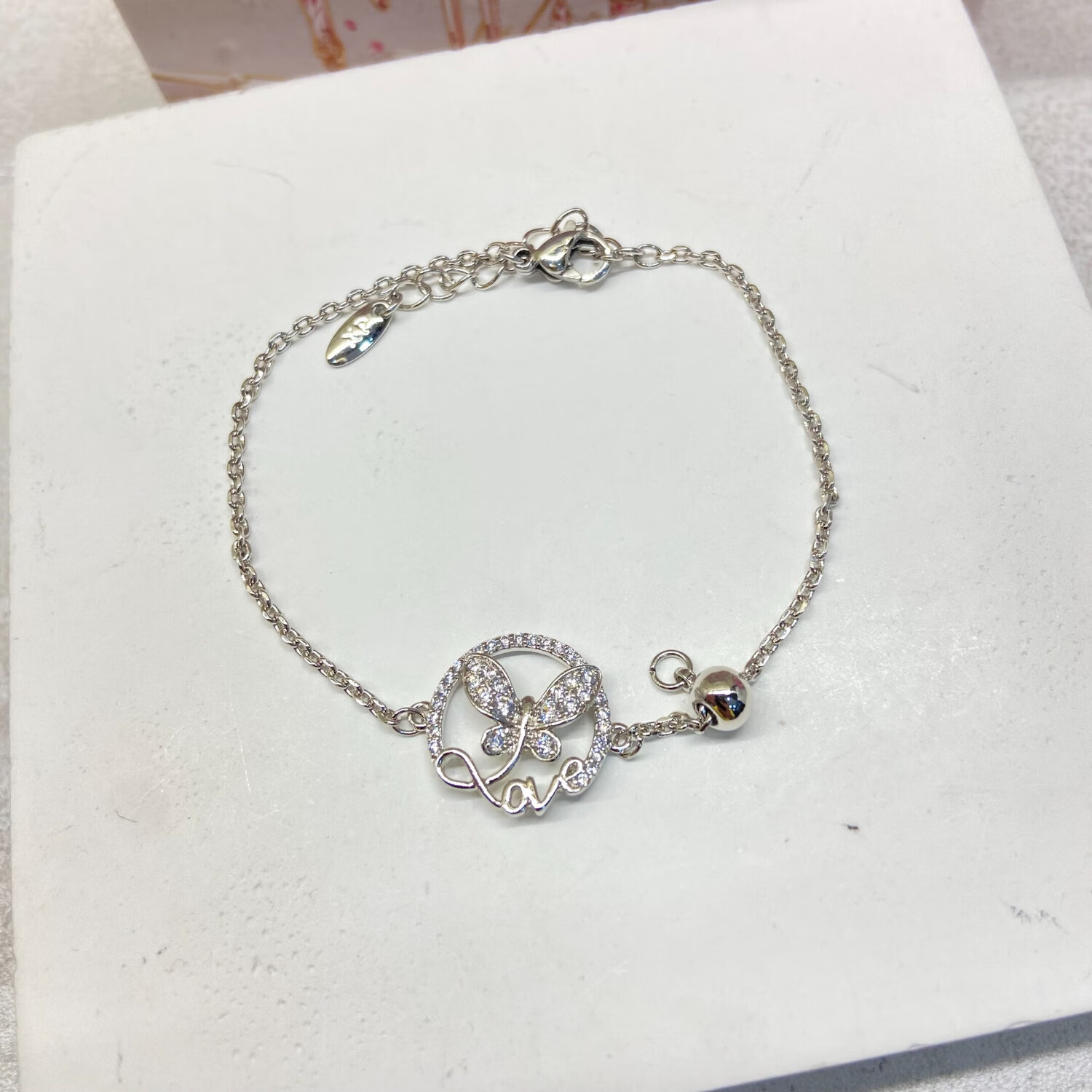 XUPING旭平首饰合金中国结手链日常简约女生送礼饰品 蝴蝶手链约16cm