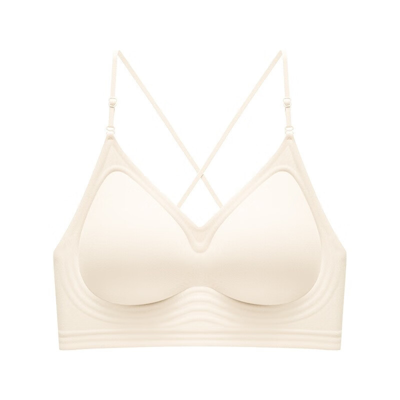 俞兆林无痕隐形美背内衣女小胸聚拢细肩带粉底液u型露背挂脖吊带文胸罩 WX8838 经典黑1件 L （36/80ABC 建议110-125斤）