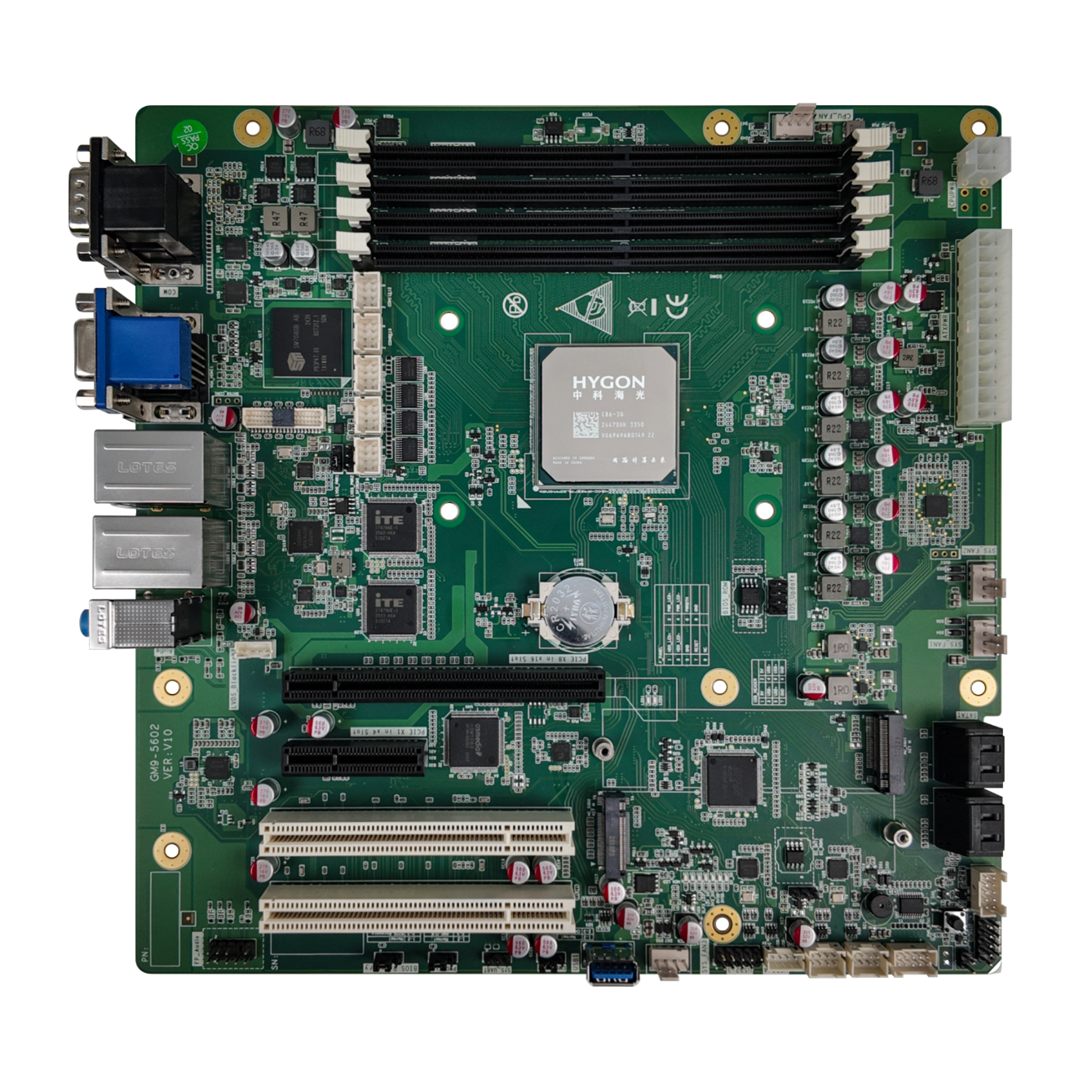 GITSTAR集特 國產(chǎn)海光3350/8核處理器M-ATX工控主板GM9-5602 DDR4臺式內(nèi)存最大128G 集顯/獨顯