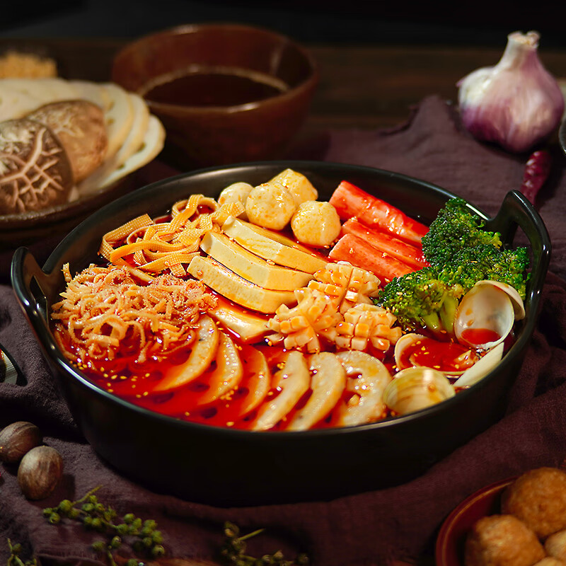 于小鲜清真麻辣烫底料火锅料香锅干锅冒菜串串香调味料方便速食料包 3袋香辣口味+2袋麻辣口味