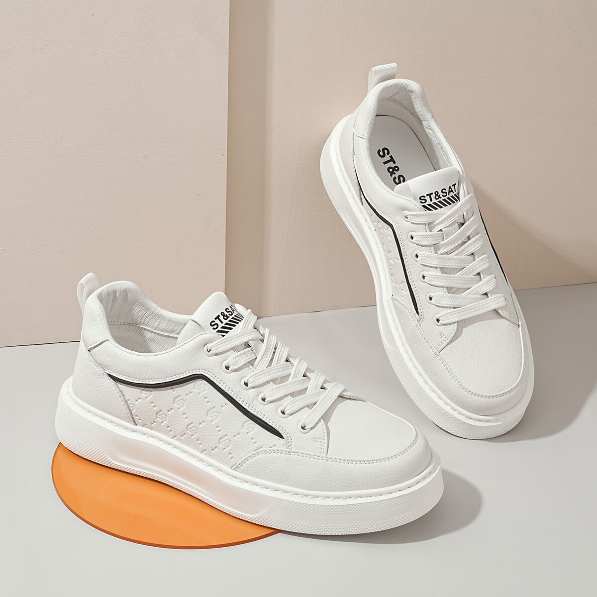 星期六男鞋时尚百搭休闲鞋男轻便板鞋透气系带帆布鞋健步鞋子男