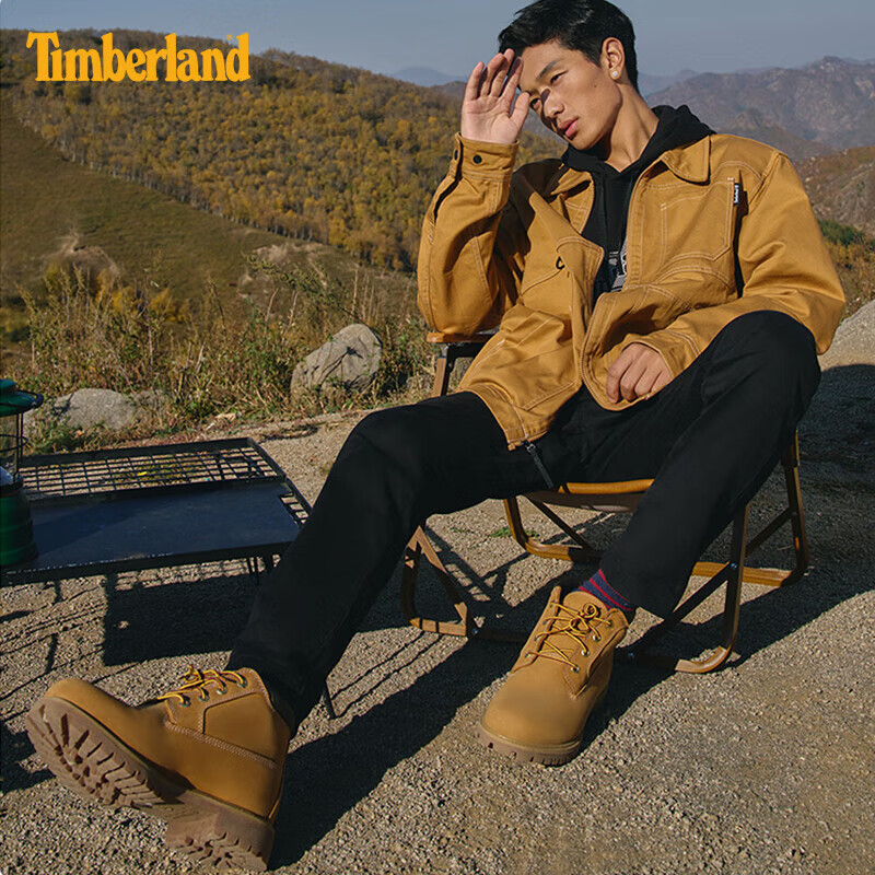 添柏岚5寸靴timberland踢不烂男鞋马丁靴靴子中帮户外防水休闲皮革黄