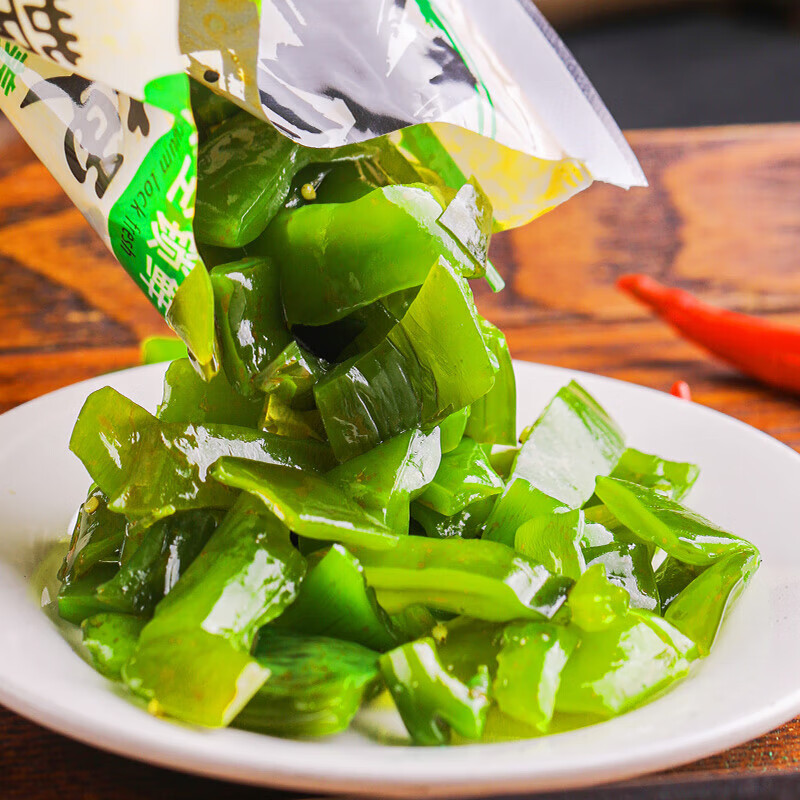 隽品湾 裙带菜梗段305g 足量海白菜香辣梗段亿海即食低脂凉拌菜大连特产 香辣裙带菜梗段305g*3袋