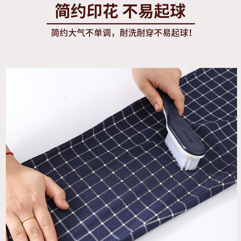 欣尚优前开口薄款男士纯棉睡裤夏季爸爸休闲格子长裤秋裤中老年人家居裤 铁灰(小格) 5XL 推荐180-200斤