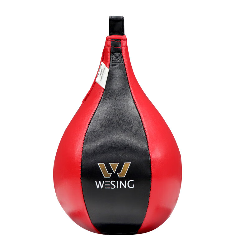 九日山速度球成人发泄球拳击散打梨球健身速度球悬挂式减压梨球 黑红(PU)