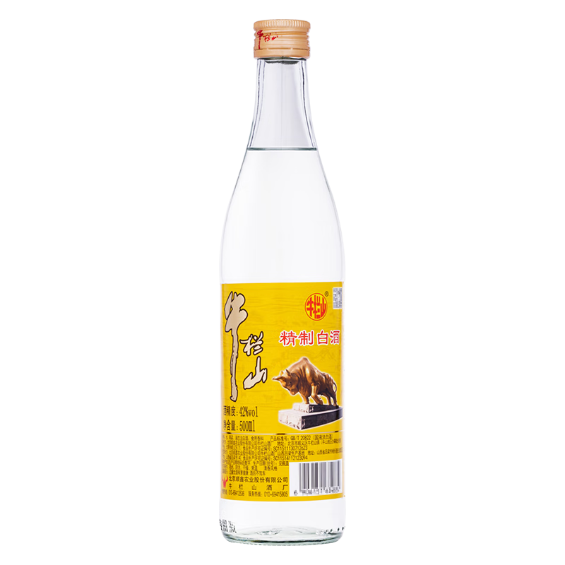 ţ��ɽ ����ͷ ���ư׾� ������ ������ 42�� 500ml*1ƿ ��ƿװ 8.14Ԫ