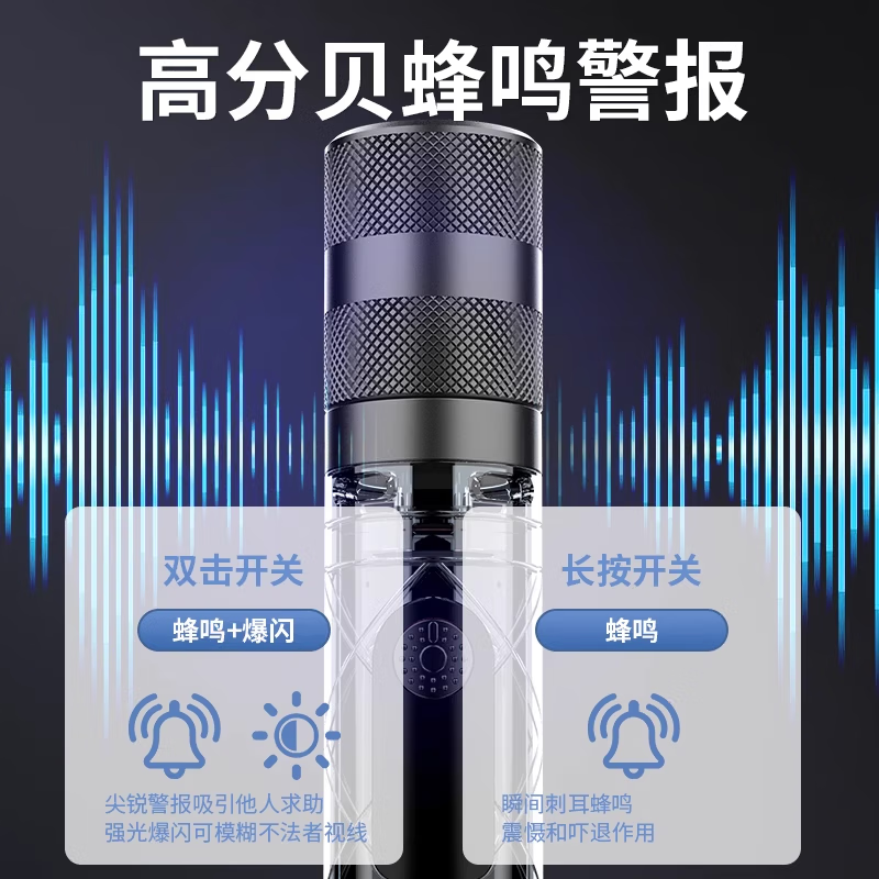 Lovefamily德国女生防身便携工具大功率带电女子神器随身防坏人合法报警器 【一秒速推】红色-摄像头检测+门窗警报+破窗+蜂鸣