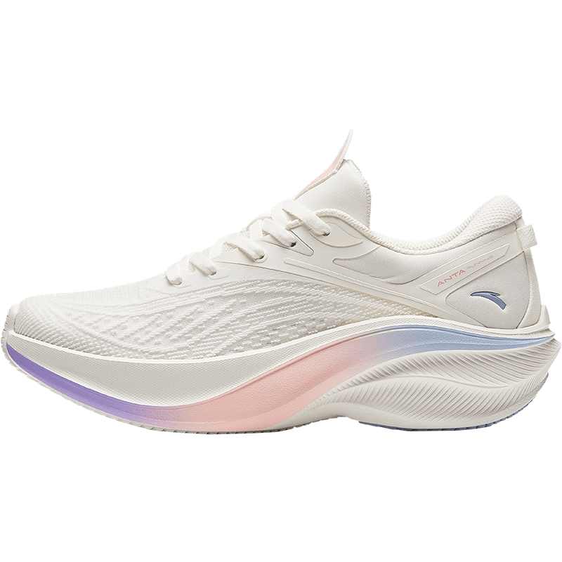 安踏葉子5丨輕質(zhì)厚底跑步鞋女鞋輕便回彈減震耐磨增高運動鞋