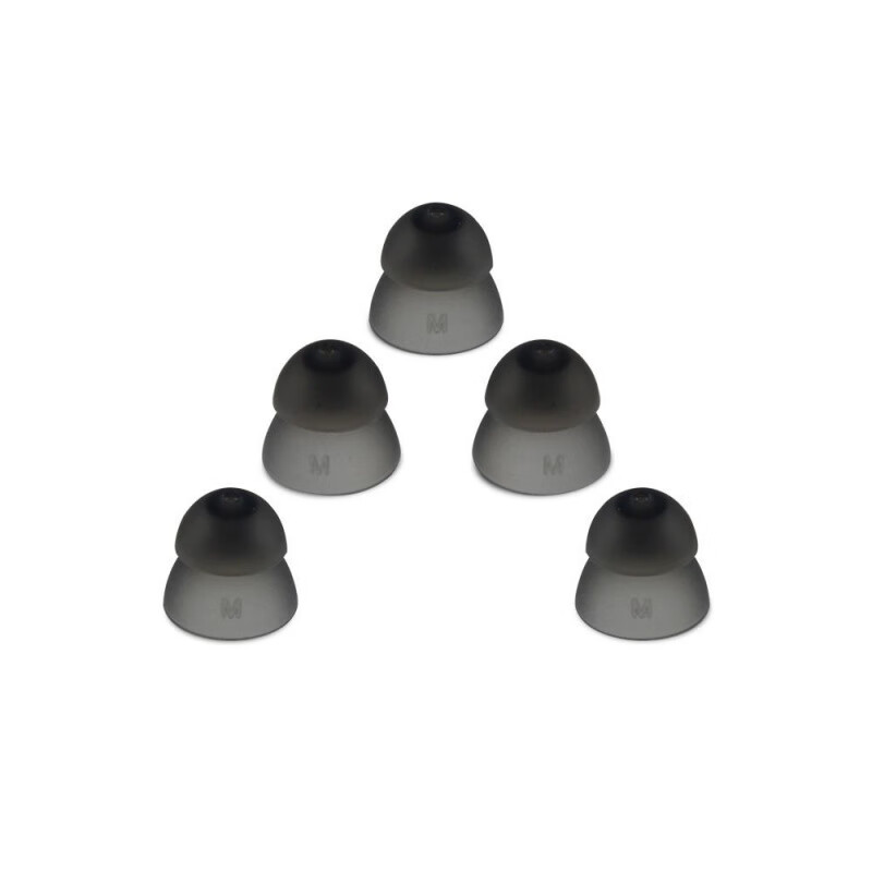 通用助听器配件硅胶耳膜头耳塞双层黑色耳膜头大中小号圆顶硅胶耳塞 黑色大号2粒