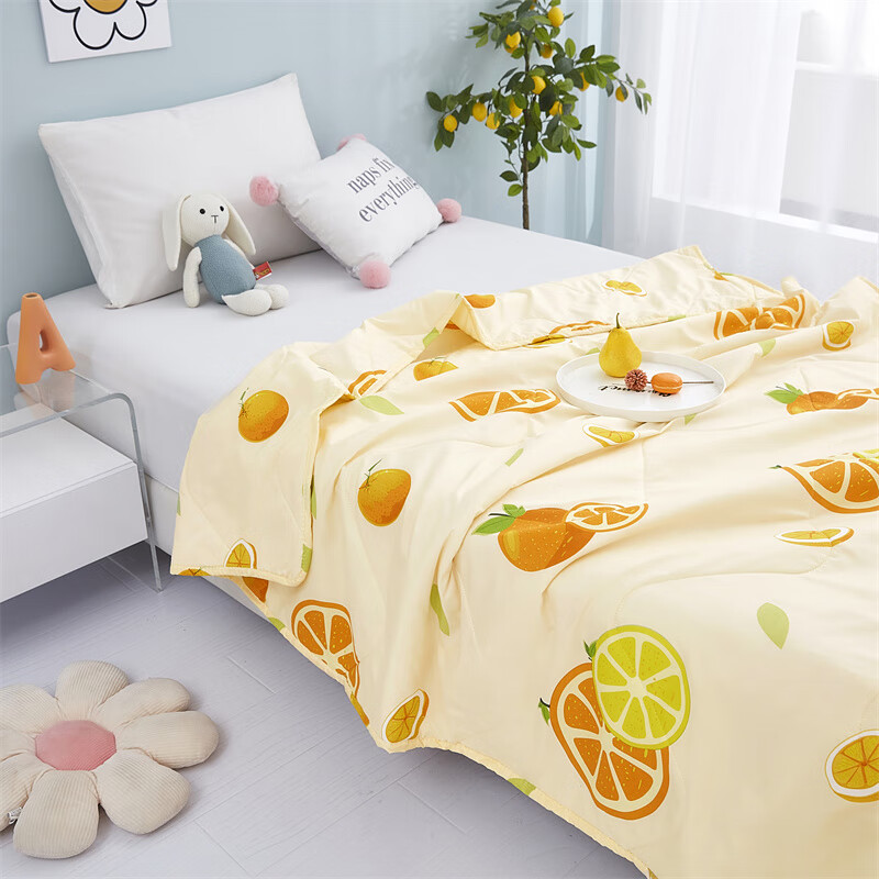 唐纳家纺唐纳亲肤棉夏凉被空调被双人薄被可机洗家用床上用品150*200 亲肤棉夏被-心想事成 150x200CM