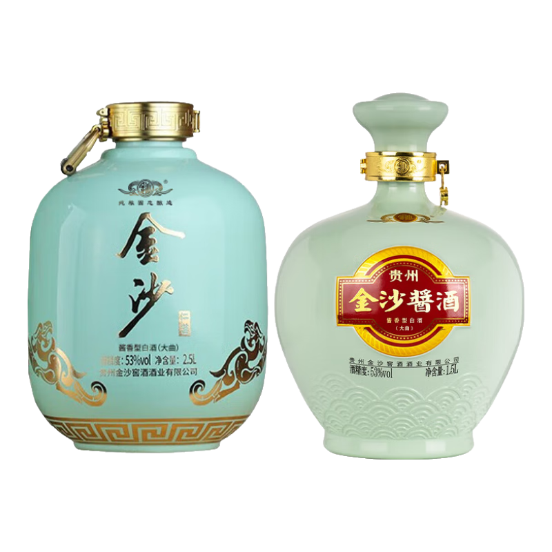 金沙回沙酒 壇酒2.5L+封壇原漿1.5L 53度醬香型白酒純糧坤沙 自飲送禮 53%vol 1.5L 1壇 +2.5L1壇