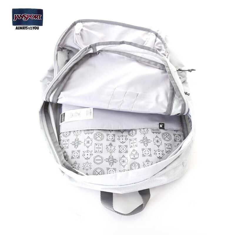 JANSPORT杰斯伯双肩包男女户外旅行运动登山背【下单前请认真看瑕疵说明】 382D3F6 浅灰（微瑕）