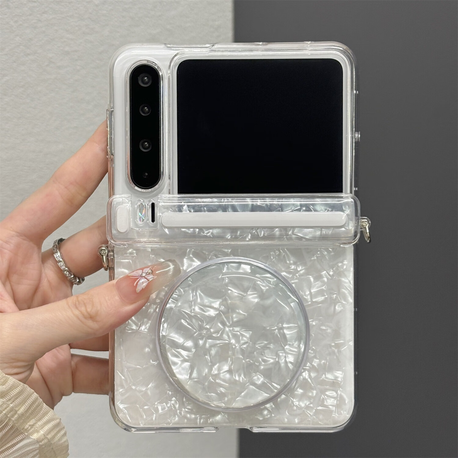 叒达适用于华为PuraX手机壳典藏版purax贝壳纹中轴保护磁吸支架阔折叠屏防摔高级感 【炫彩白色】贝壳纹 -中轴保护 华为 Pura X典藏版