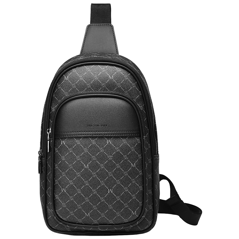 稻草人印花斜挎包單肩包男休閑通勤背包胸包手機包挎包生日禮物高端輕奢