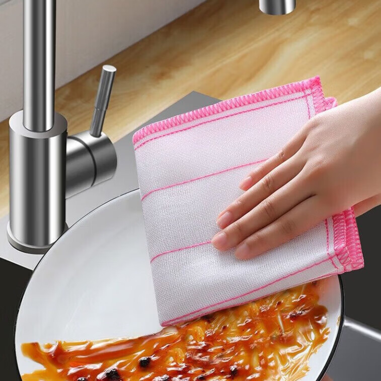 乐彼【工厂直发】洗碗布厨房家用不掉毛强吸水抹布清洁擦桌布懒人百洁 【1条装】洗碗布25CM