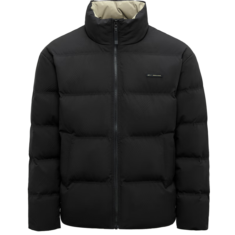 海澜之家（HLA）羽绒服男25新款山不在高立领保暖鸭绒外套男冬季 黑色95 L 175/92A 推荐137~150斤