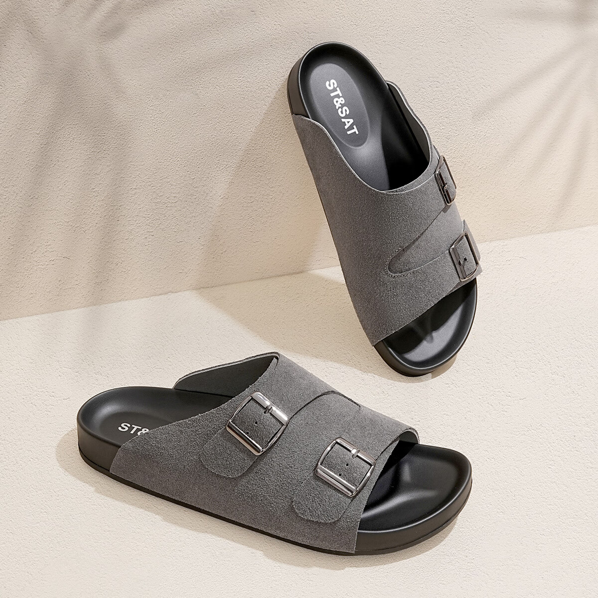 星期六男鞋夏季拖鞋博肯鞋透气便捷沙滩凉鞋户外凉鞋男