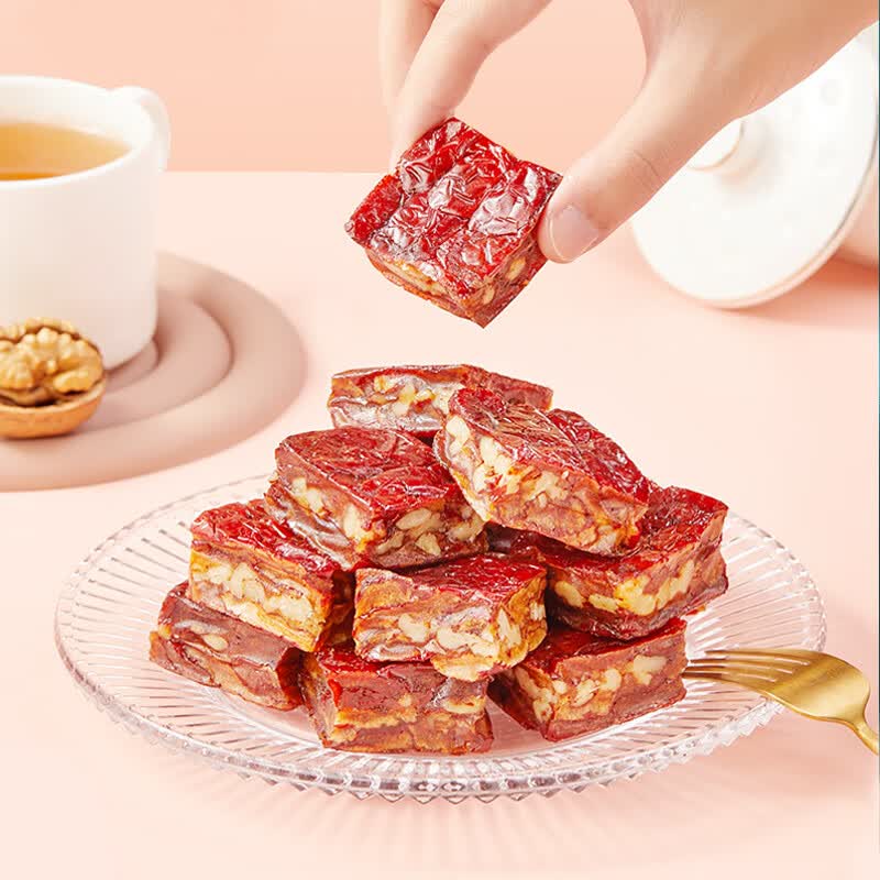 好想你MISSYOU枣仁派新疆红枣夹核桃核心派即食真空袋装代餐蜜饯果干 420g枣仁派*1袋