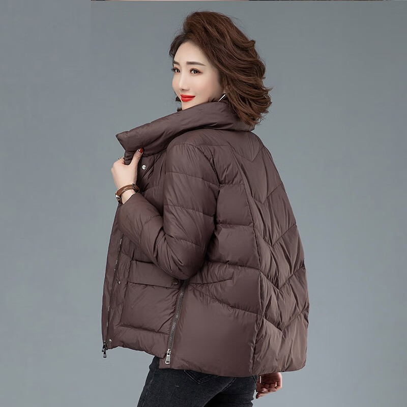 女装冬装新款轻薄时尚品牌宽松气质韩版女士小个子白鸭绒冬天外套女