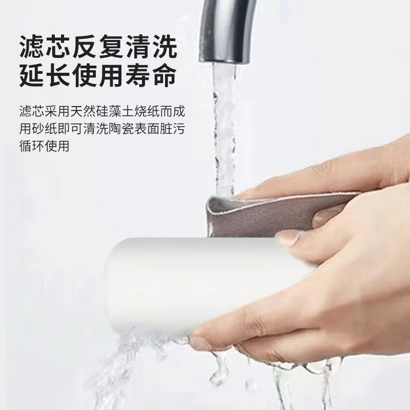 世虹水龙头净水器过滤器前置家用双出水接水管厨房净饮水机自来水转接头滤水器无废水宿舍官方旗舰店 不锈钢款1机1芯-可用半年