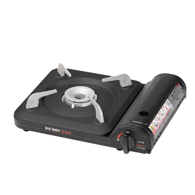 巖谷(Iwatani)卡式爐戶外爐具卡磁爐瓦斯?fàn)t家用火鍋爐子便攜式野外燃?xì)庠盥稜I ZB-29SW 黑鋒 · 烈焰
