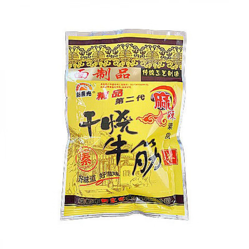 菊香牌老妈牛肉味口水鸡味干烧牛筋辣条小时候休闲散装零食 干烧30包