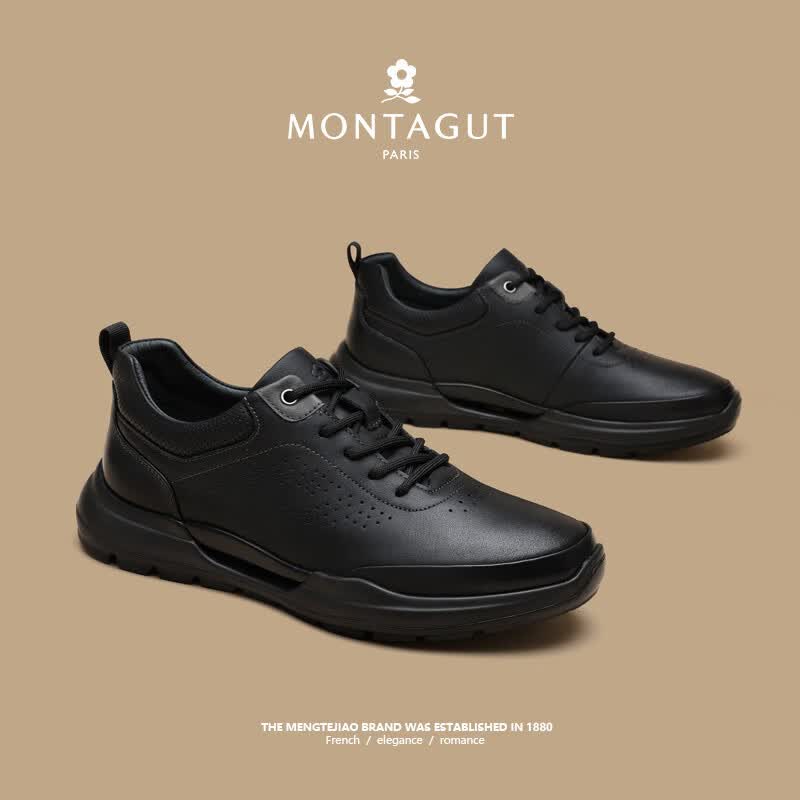 欧式男鞋牛皮磨砂皮鞋男运动休闲鞋男父亲软底耐磨