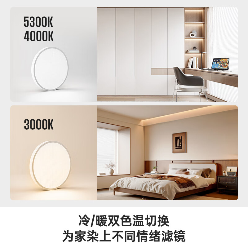 西屋超薄穹顶灯护眼全光谱儿童房客厅led灯2025新款圆形灯曼哈顿X 72W 15㎡内适用 5520lm 卧室灯60cm