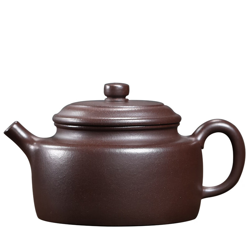 紫砂壶手工茶壶泡茶器养生壶紫砂壶泡茶壶茶具 紫泥德钟 210ml
