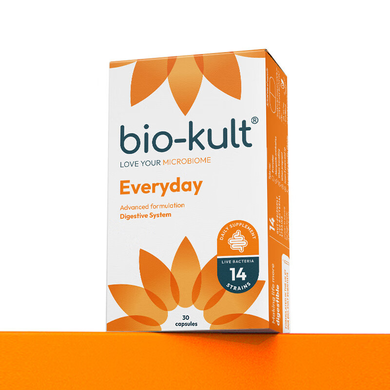 BIOKULT百康百德每日肠道益生菌呵护肠胃肠敏感润肠活菌英国原装 每日肠道30粒*1盒(尝鲜装)