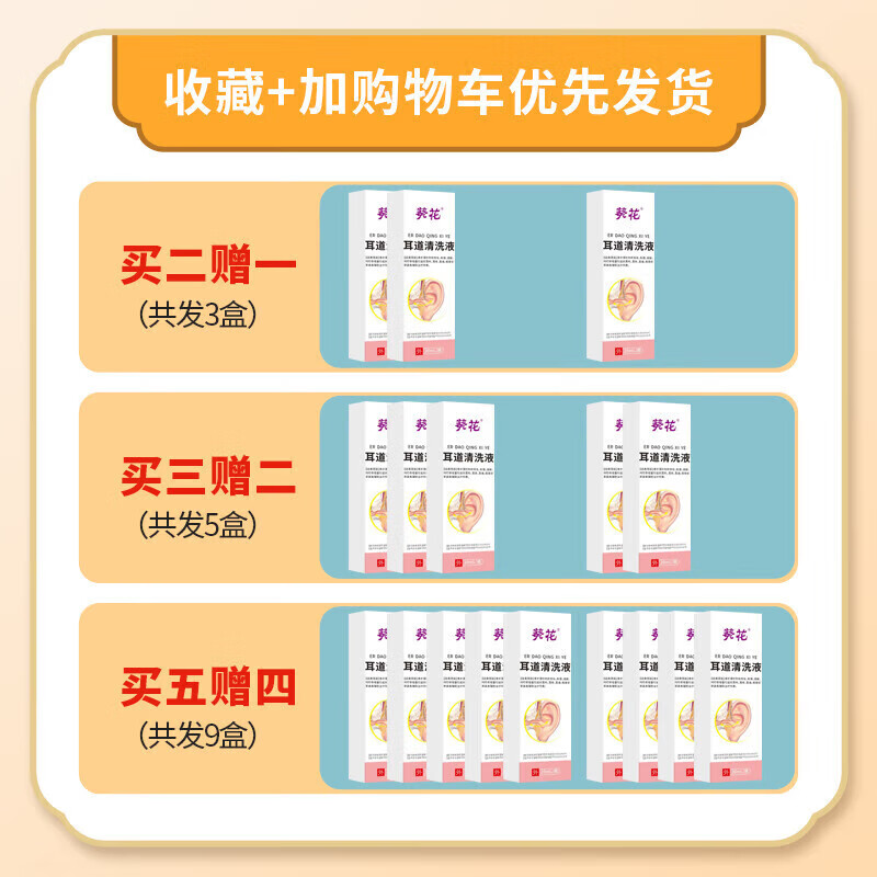 葵花医用耳耵聍清洗器耳鸣滴耳液神经性耳聋嗡嗡响听力下降药止鸣神器 单盒装