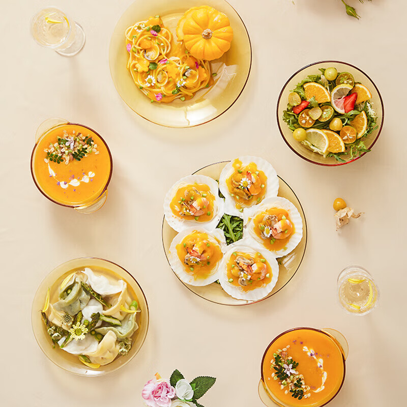 VISIONS康宁晶灿镜面系列饭面碗汤碗玻璃碗耐高温沙拉碗蝶餐具套装家用 晶灿系列-双耳小碗 2件套