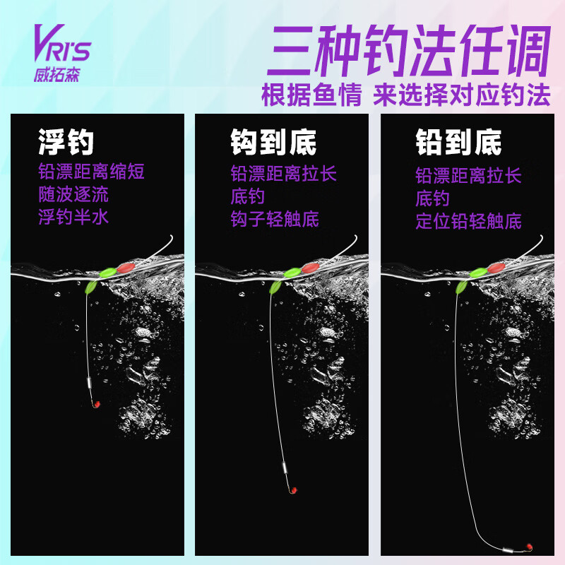 威拓森溪流钓线组钓鱼配件全套小物七星漂线组绑好鱼线组合套装+鱼钩 3.9米/金袖有刺【溪流钓组3个装 0.8号