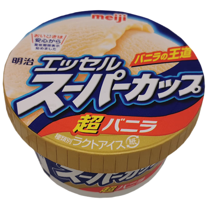 明治香草味杯装冰激凌 200ml 日本进口 雪糕 冰淇淋 经典款 浓郁 清爽