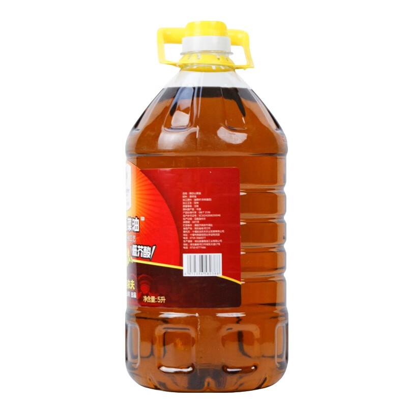 武当农夫房县葵花籽油菜籽油山茶油桶装家用物理压榨食用油清炒煎炸 纯正山菜油 5L*1桶 (二级)