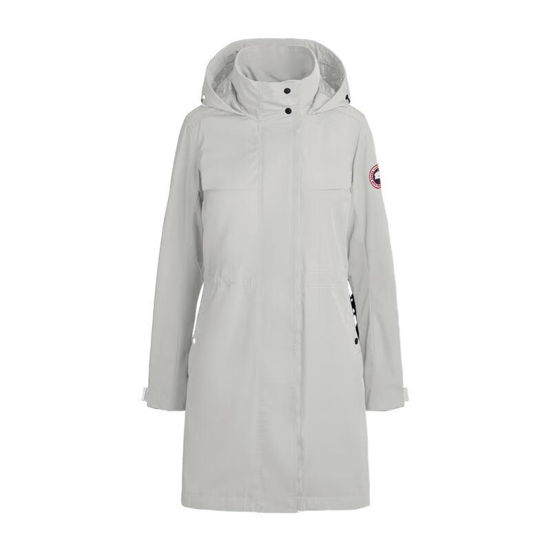 加拿大鵝（Canada Goose）女士可調節袖口徽標連帽羽絨服防風(fēng)保暖戶(hù)外派克棉服 灰色 均碼 |M